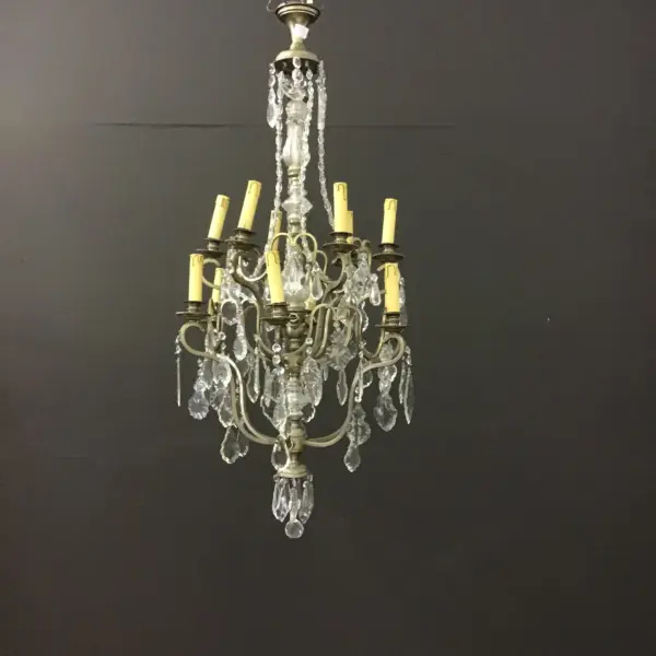 2-Tier Lighting and Crystal-Prism Chandelier