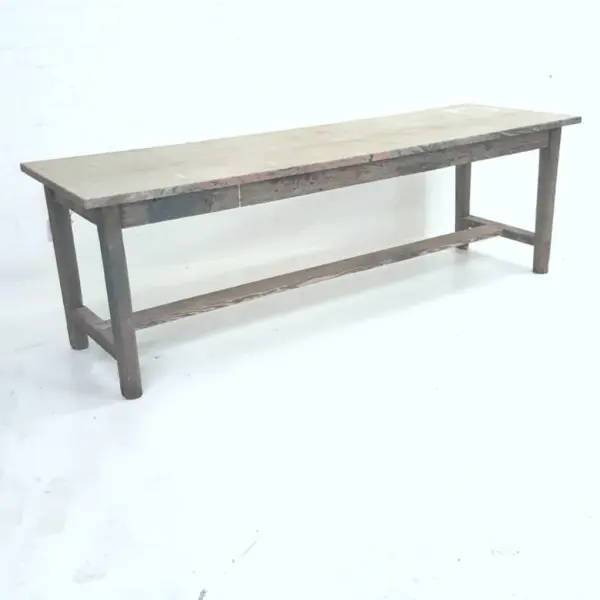 Wooden Dining / Server Table With Stone Top