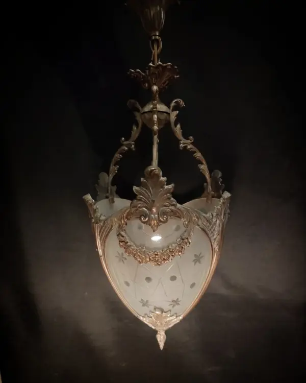 Brass and Glass Italian Lantern