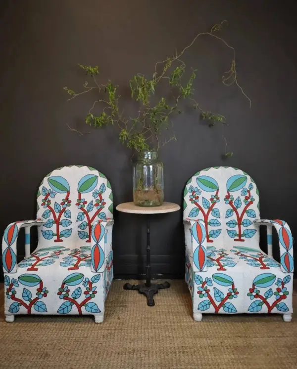 Traditional Beaded Yoruba Chair