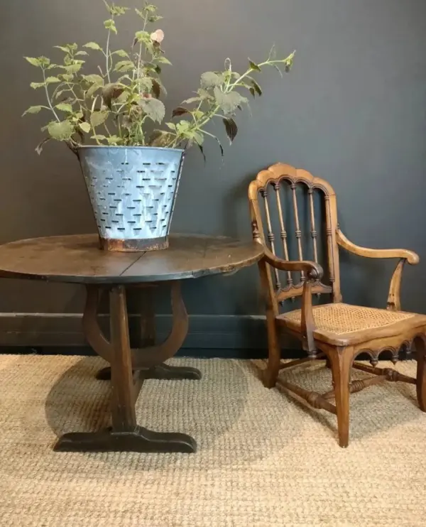 19th-Century French Tilt-Top Wine Table