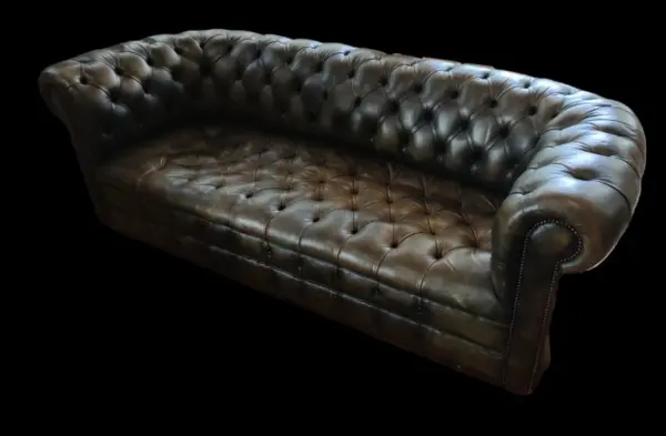 Green Leather Chesterfield