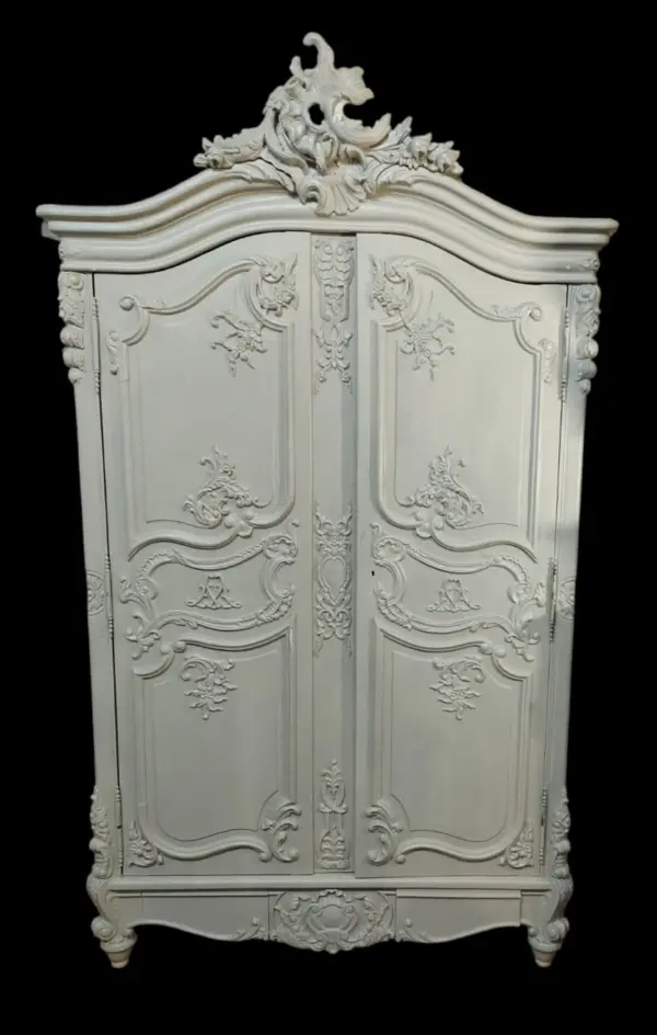 Painted Louis XV Style French Armoire