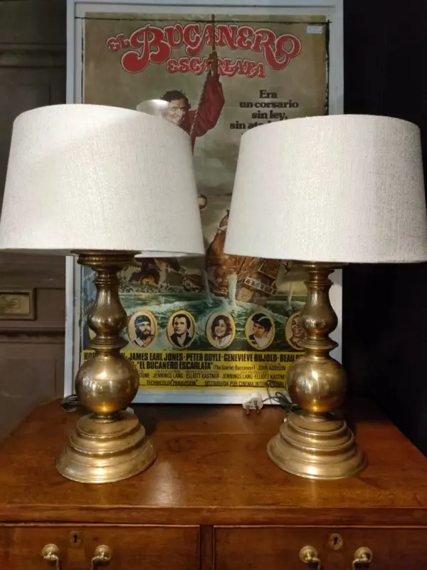 Pair of Brass Table Lamps