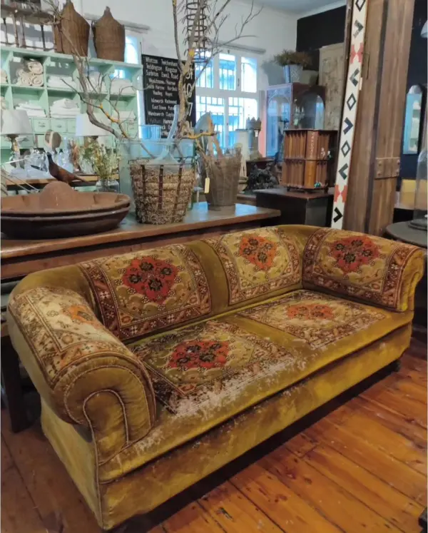 Chesterfield with Carpet Upholstery