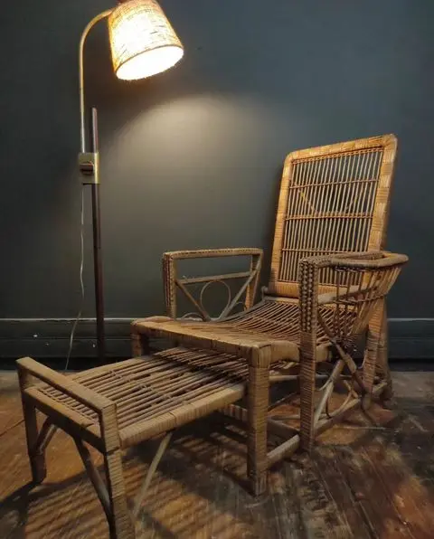 Vintage Cane Lounger