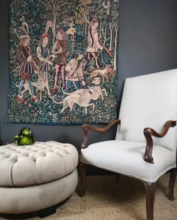 Vintage Hunt of the Unicorn Tapestry