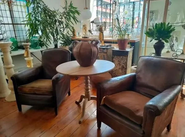 French Leather Club Armchairs