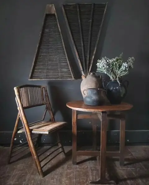 French Folding Table and “Clés des Prunes” Drying Racks