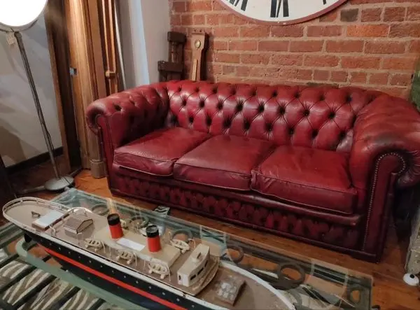 Red Leather Chesterfield