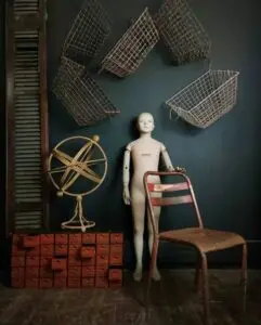 Metal Drawer Unit and Chair