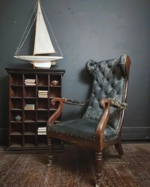 French Library Chair and Vintage Pond Yacht