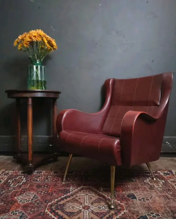 Belgian-Inspired Mid-Century Armchair