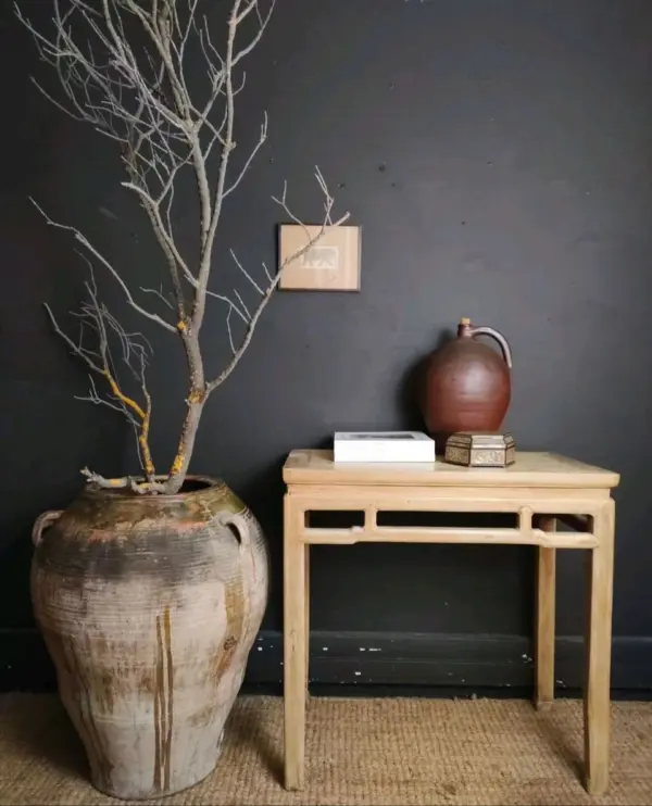 Blonde Elm Oriental Side Table