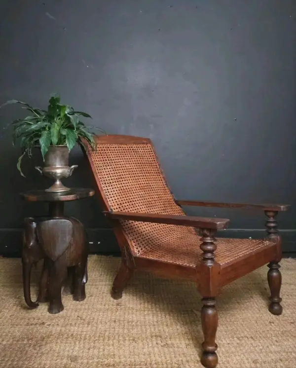 19th Century Colonial Caned Planter’s Chair