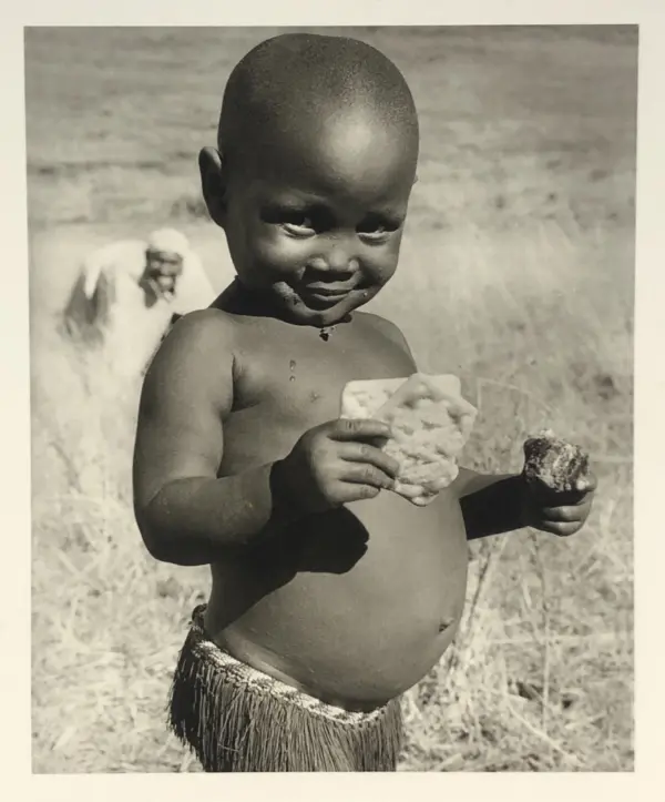 Reproduction Print – Large Scale Black & White Photo of African Child