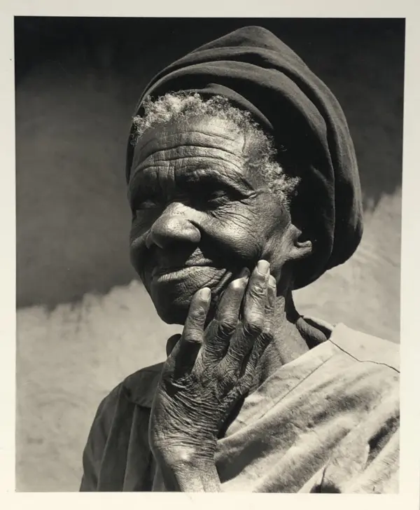 Reproduction Print – Large Scale Black & White Photo of African Tribal Elder