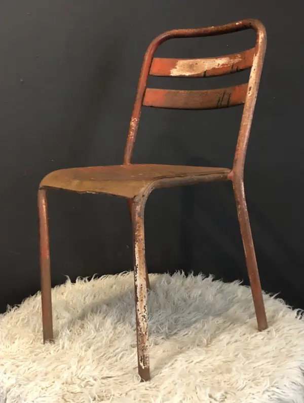 Authentically Aged Metal Chair