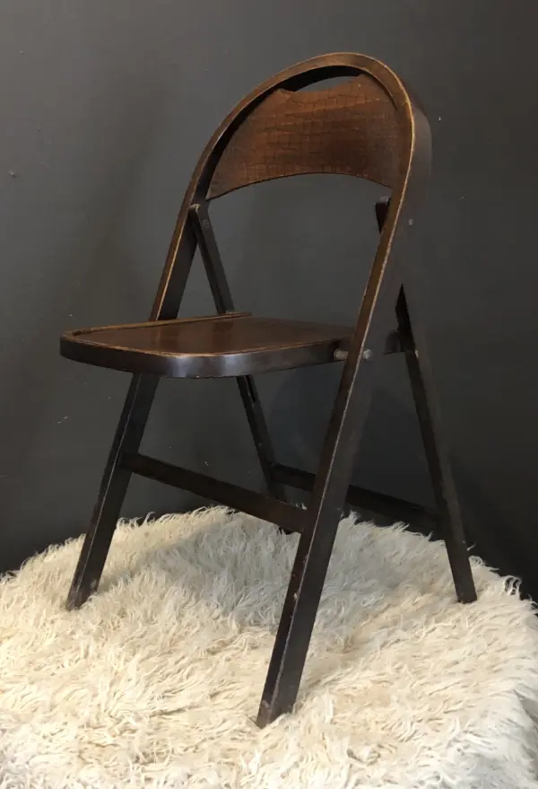 Pair Vintage Bentwood Folding Chairs