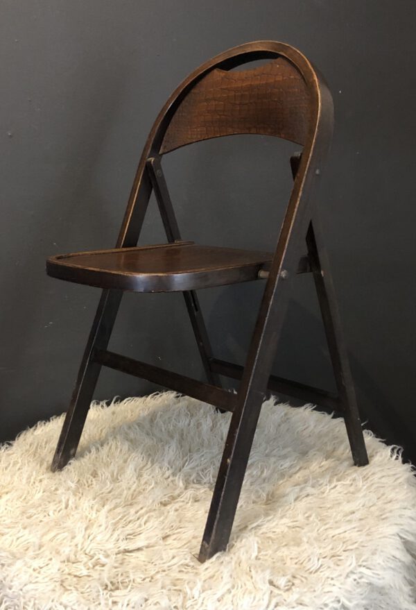 Pair Vintage Bentwood Folding Chairs