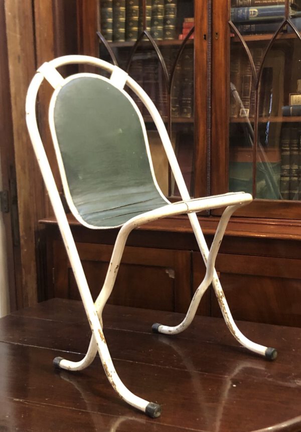 Pair Vintage Sebel Stak-A-Bye Metal Chairs