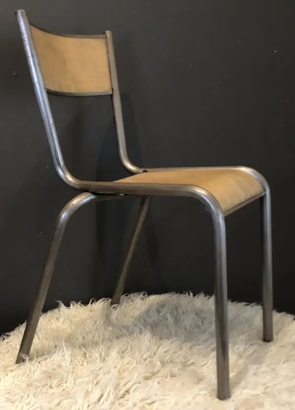 French Vintage Mullca Steel Stacking Chairs (set of 5)