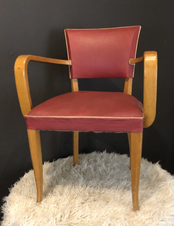 Pair Red French Vintage Bridge Chairs