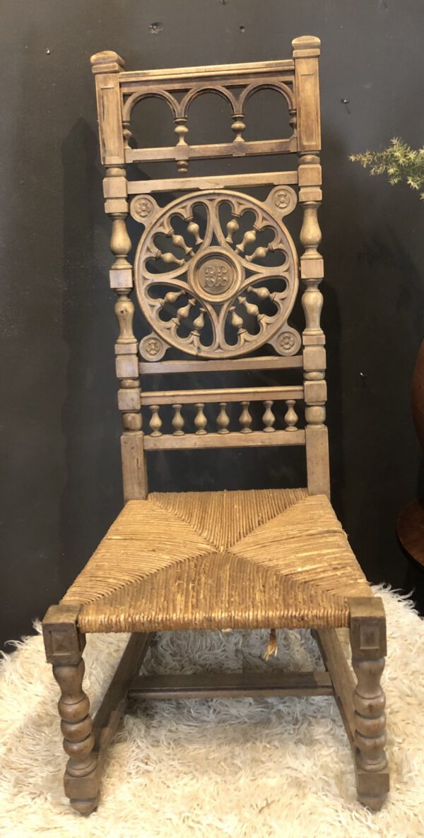 Carved Asian Low Seat Chair