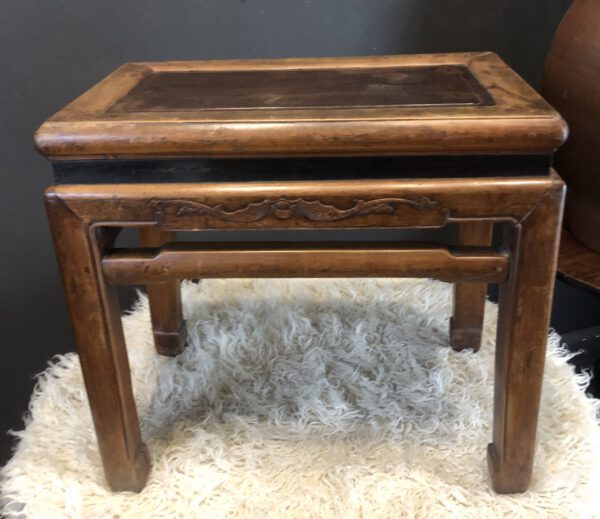 2-Tone Wood Chinese Side Table