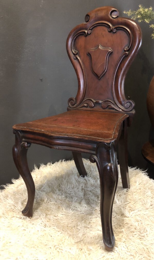Victorian Mahogany Hall Chair