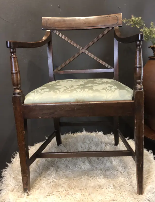 Regency Upholstered Carver Dining Chair
