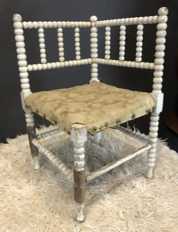 Vintage Child’s Bobbin Twist Corner Chair