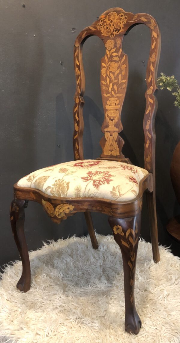 18th Century Dutch Marquetry Dining Chair