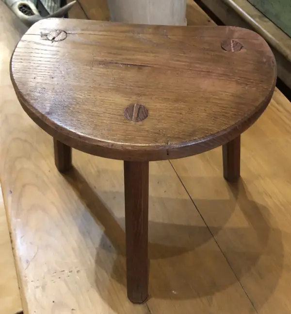 French Bean Wooden Tripod Stool