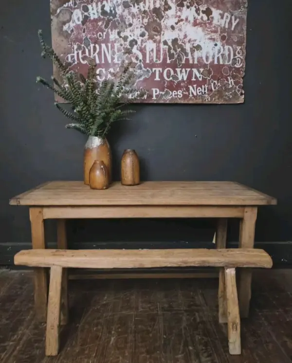 Bleached Table and Bench