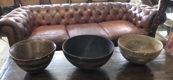 Large Wooden African Bowls