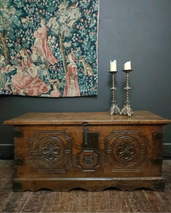 16th Century Oak Tudor Period Coffer