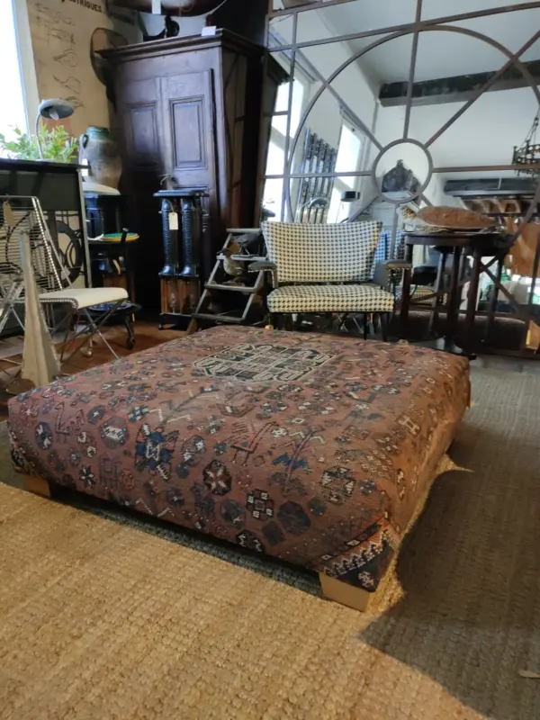 Carpet Covered Ottoman
