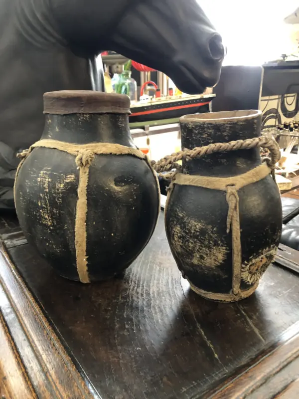 Rwandan Tutsi Wooden Milk Gourds