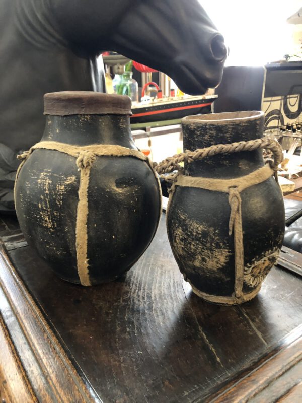 Rwandan Tutsi Wooden Milk Gourds