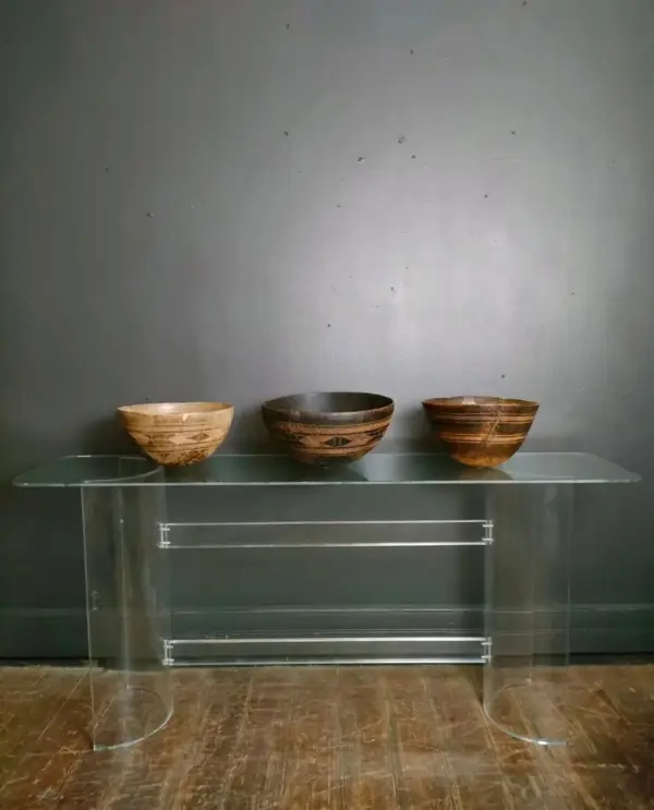 Acrylic and Glass Server Table