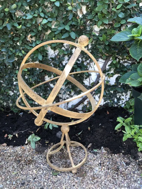 Large Cast Iron Armillary Sphere / Sculpture