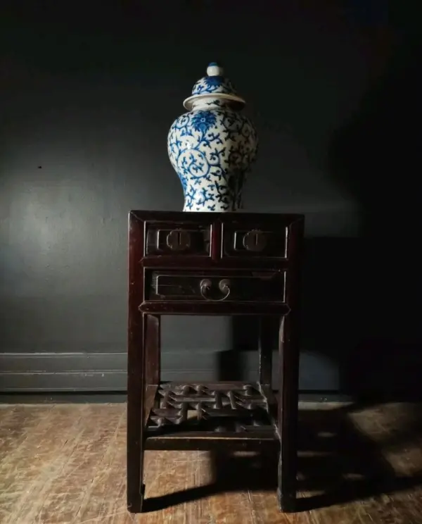 Oriental Ginger Jar and Side Stand