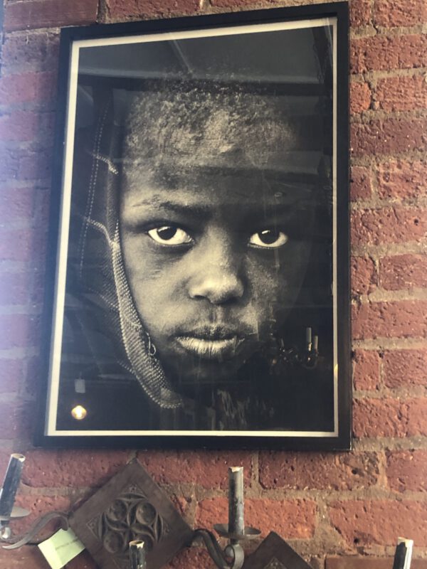 Reproduction Print – Large Scale Black & White Photo of Traditional African Child