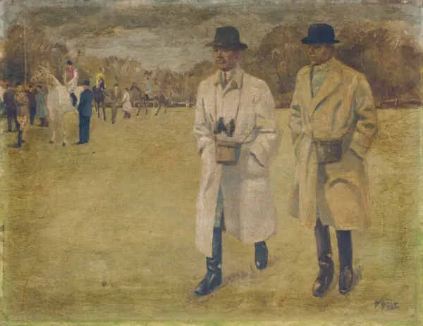 Reproduction Print – Large Scale Colour Print on Canvas of Gentlemen with Horses