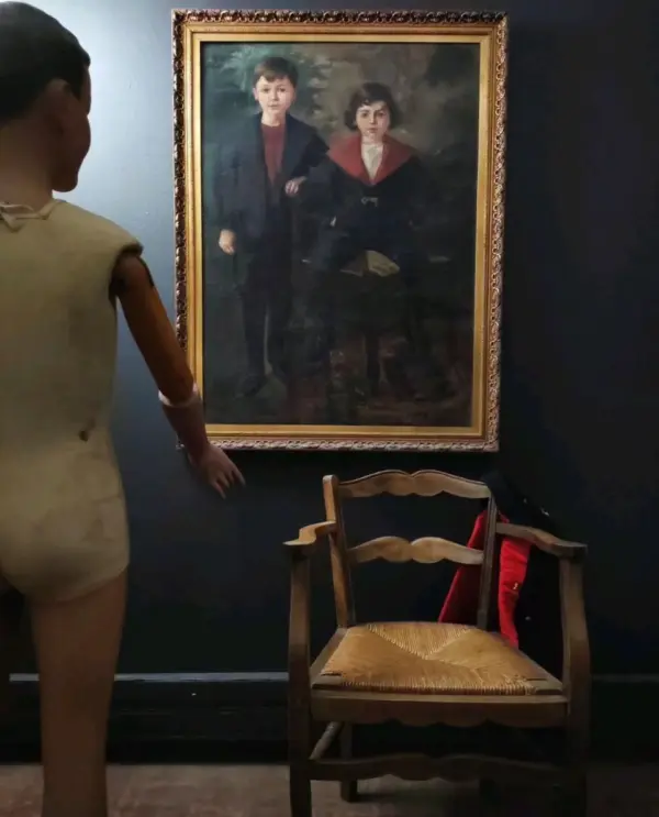 1899 Modernist Painting of Downton Abbey Type Children