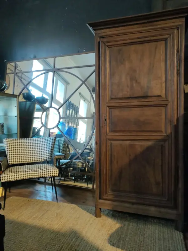 Single Door French Walnut Bonnetier