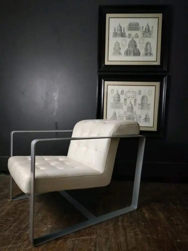 Rivoli-Style White Armchair