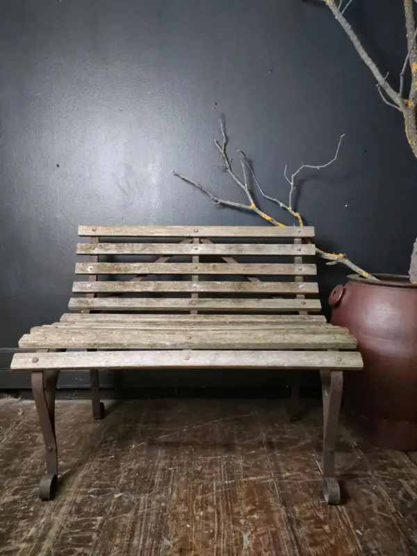 2-Seater Slated Wood Garden Bench