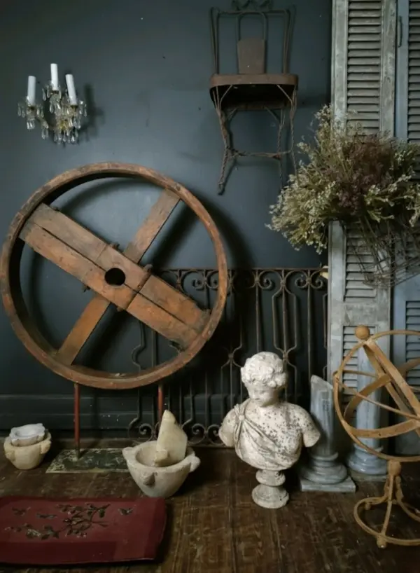 Eclectic Collection Wood Marble and Metal Decorative Items